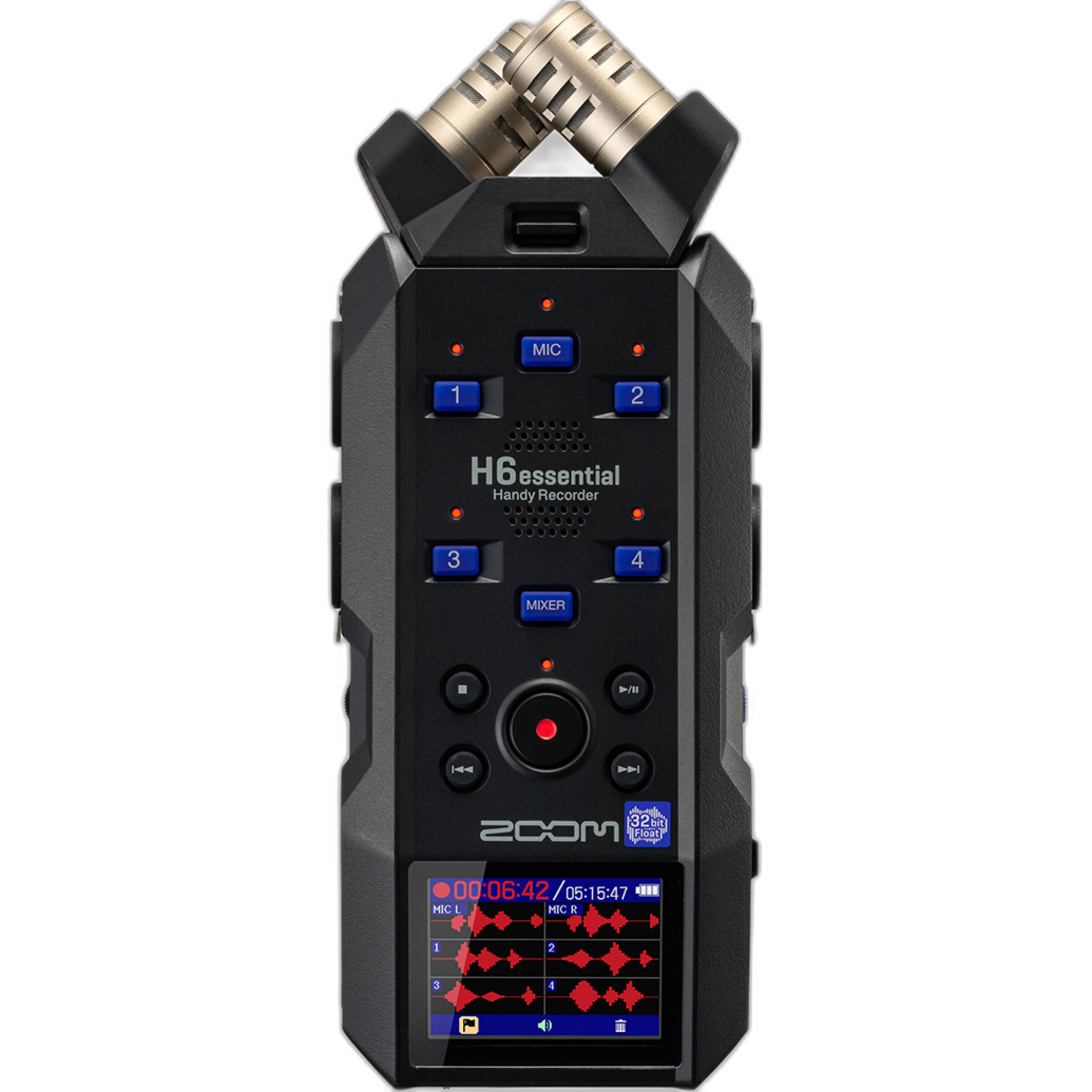 Zoom H6Essential handheld recorder angle view