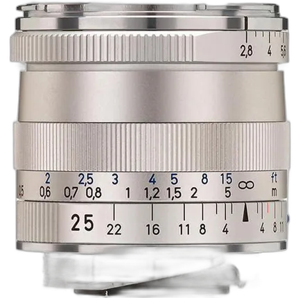 Zeiss Biogon T 25mm f/2.8 ZM Wide Angle Lens - Silver