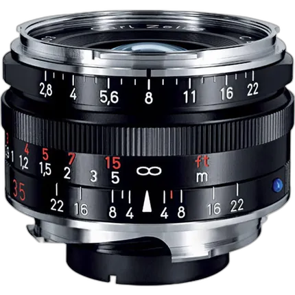 Zeiss Wide Angle 35mm f/2.8 C Biogon T* ZM Manual Focus Lens - Black