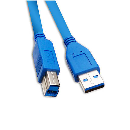 USB 3.0 Printer Device Cable, Blue, Type A Male to Type B Male, 10 foot
