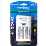 Panasonic K-KJ17MCA4BA Eneloop AA (4-Pack) with Individual Battery Charger
