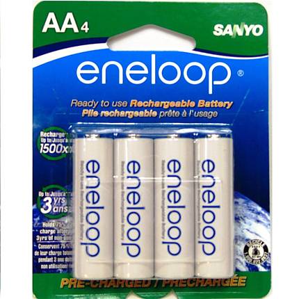 Eneloop Rechargeable Ni-MH AA 4pk Batteries (2000mAh) Sanyo/Panasonic