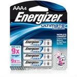 Energizer AAA 4pk 9X Ultimate Lithium Battery L92BP4