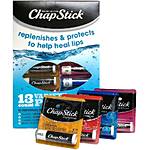 Chapstick Assorted 13ct Lip Protectant (4pcs Original, 3ea Cherry/Straw/Mois