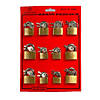 Brass Padlocks Assorted 25/30/35mm Assortment 12 Locks per Card