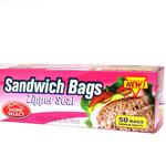 Sandwich Bags 50ct Zip Seal Home Select Brand