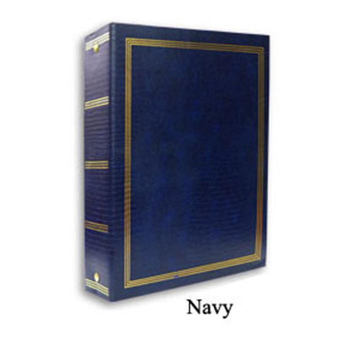 Pioneer Photo Albums TR-100 Navy Blue Magnetic 3-Ring Photo Album 100 Page