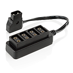Shape D-Tap Male to 4x D-Tap Female Splitter Cable