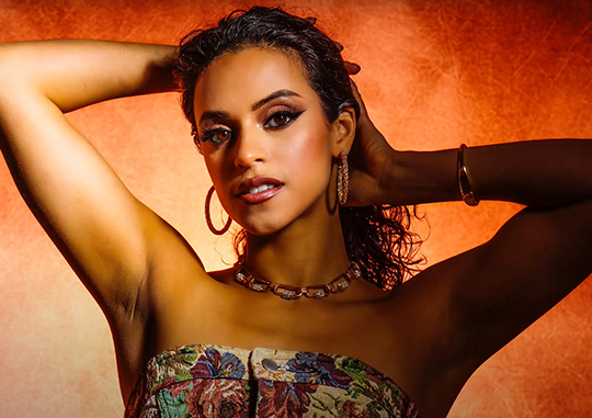 A studio portrait from a lighting workshop at Unique Photo
