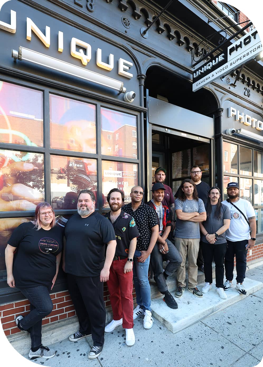 The Unique Photo team outside the Philadelphia store